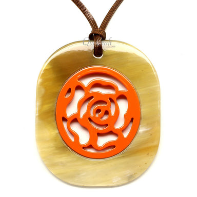 Horn & Lacquer Pendant #12282 - HORN JEWELRY