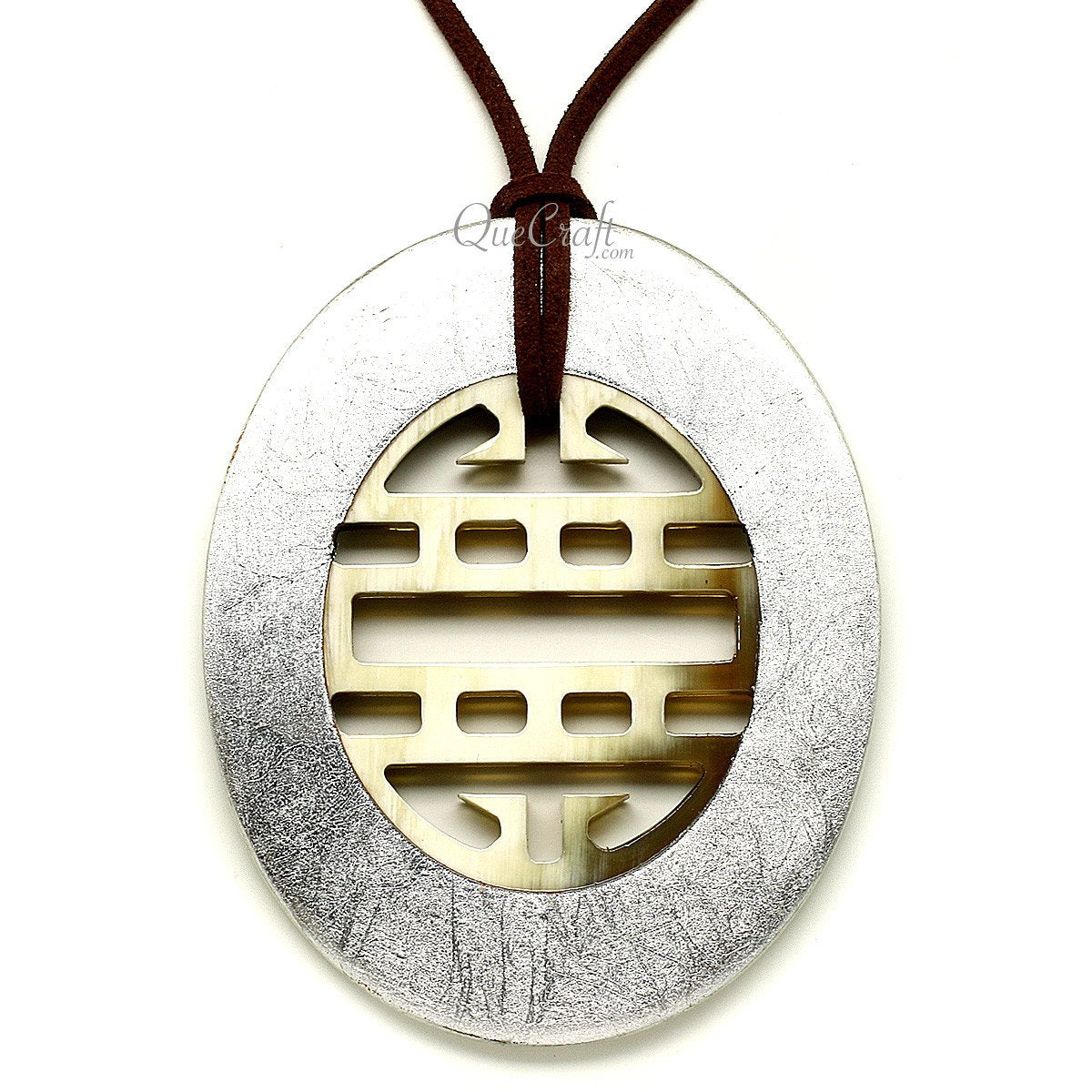 Horn & Lacquer Pendant #12283 - HORN JEWELRY