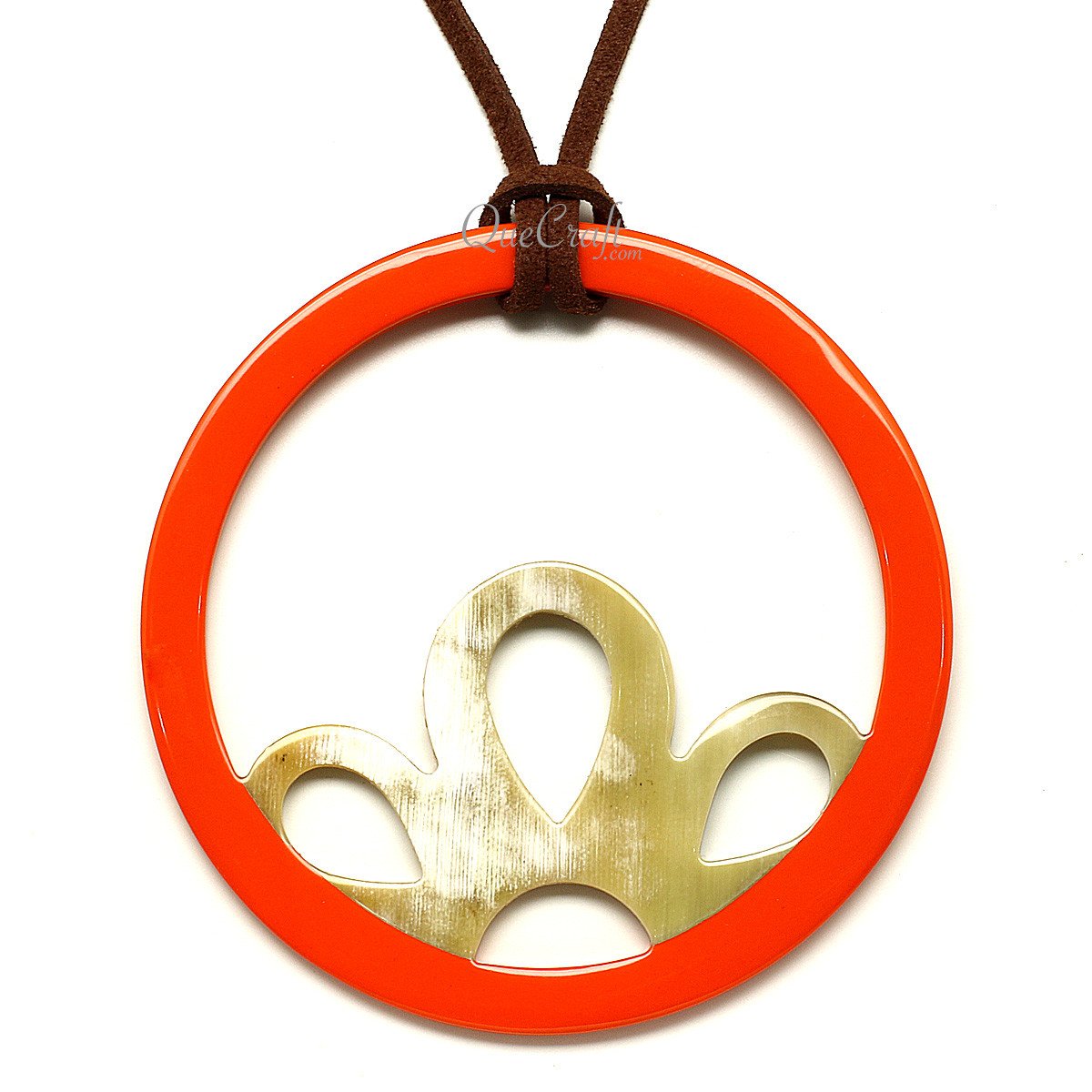 Horn & Lacquer Pendant #12285 - HORN JEWELRY