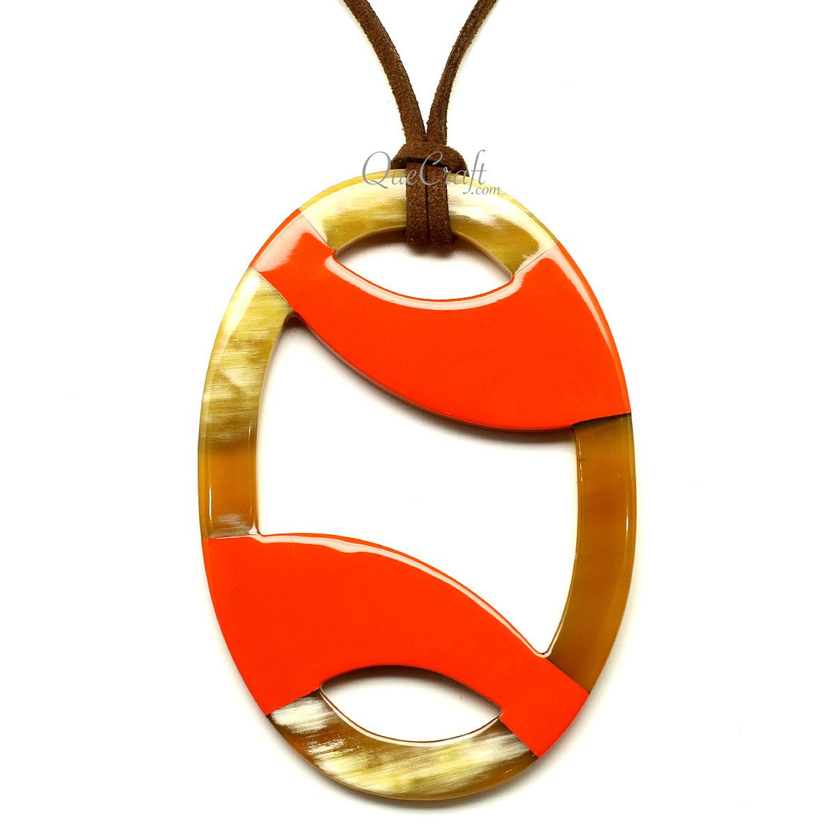 Horn & Lacquer Pendant #12297 - HORN JEWELRY