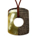 Horn & Leather Pendant #12452 - HORN JEWELRY
