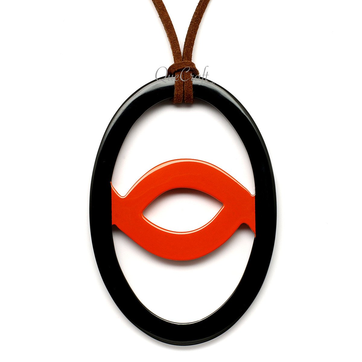 Horn & Lacquer Pendant #12457 - HORN JEWELRY