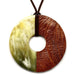 Horn & Leather Pendant #12486 - HORN JEWELRY