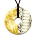 Horn & Leather Pendant #12488 - HORN JEWELRY