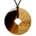 Horn & Leather Pendant #12494 - HORN JEWELRY