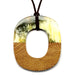 Horn & Leather Pendant #12501 - HORN JEWELRY