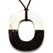 Horn & Leather Pendant #12502 - HORN JEWELRY
