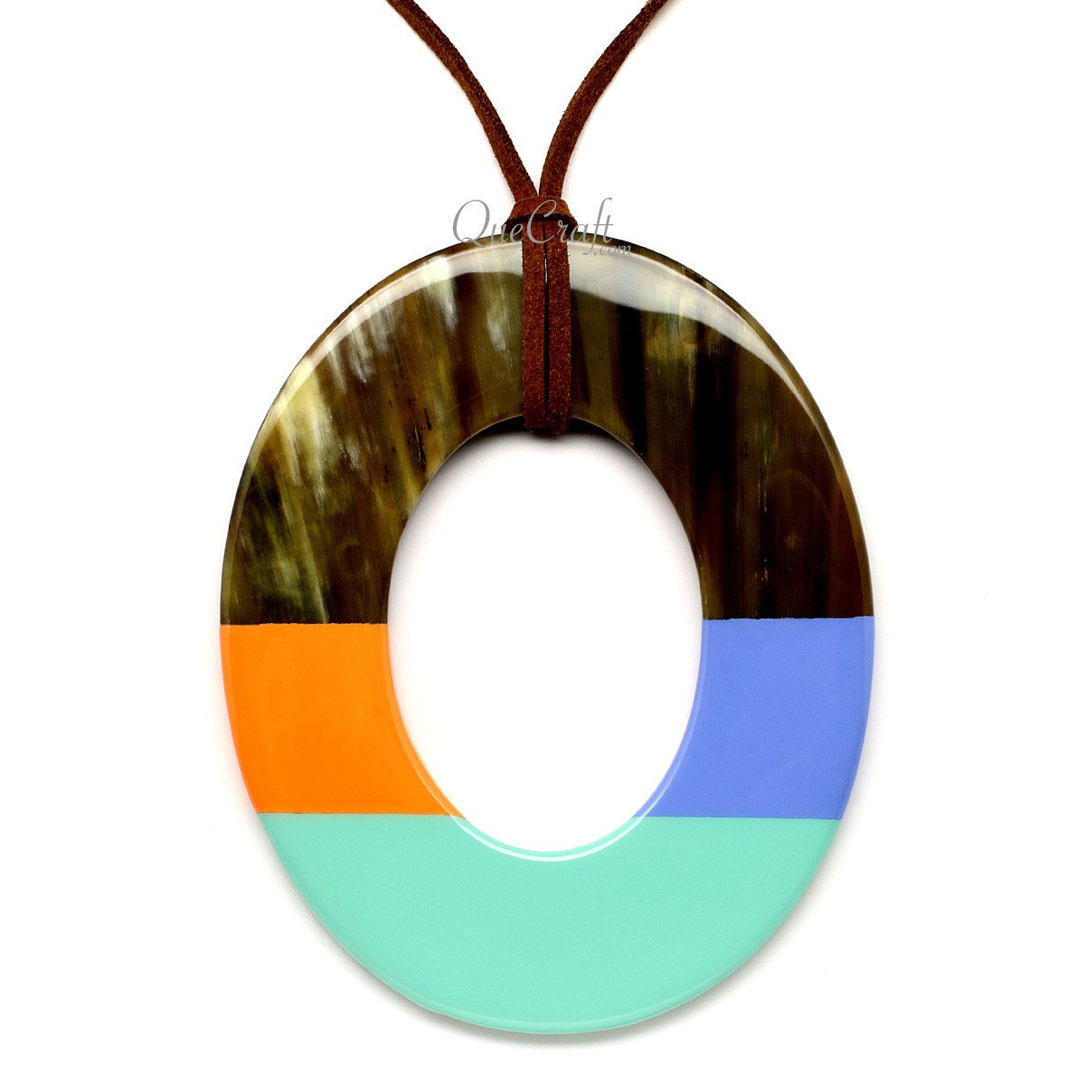 Horn & Lacquer Pendant #12599 - HORN JEWELRY