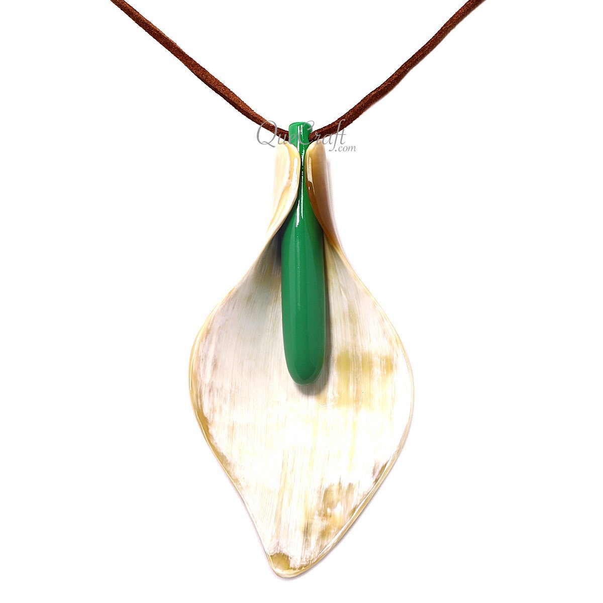 Horn & Lacquer Pendant #12708 - HORN JEWELRY