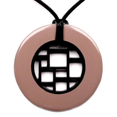 Horn & Lacquer Pendant #12710 - HORN JEWELRY