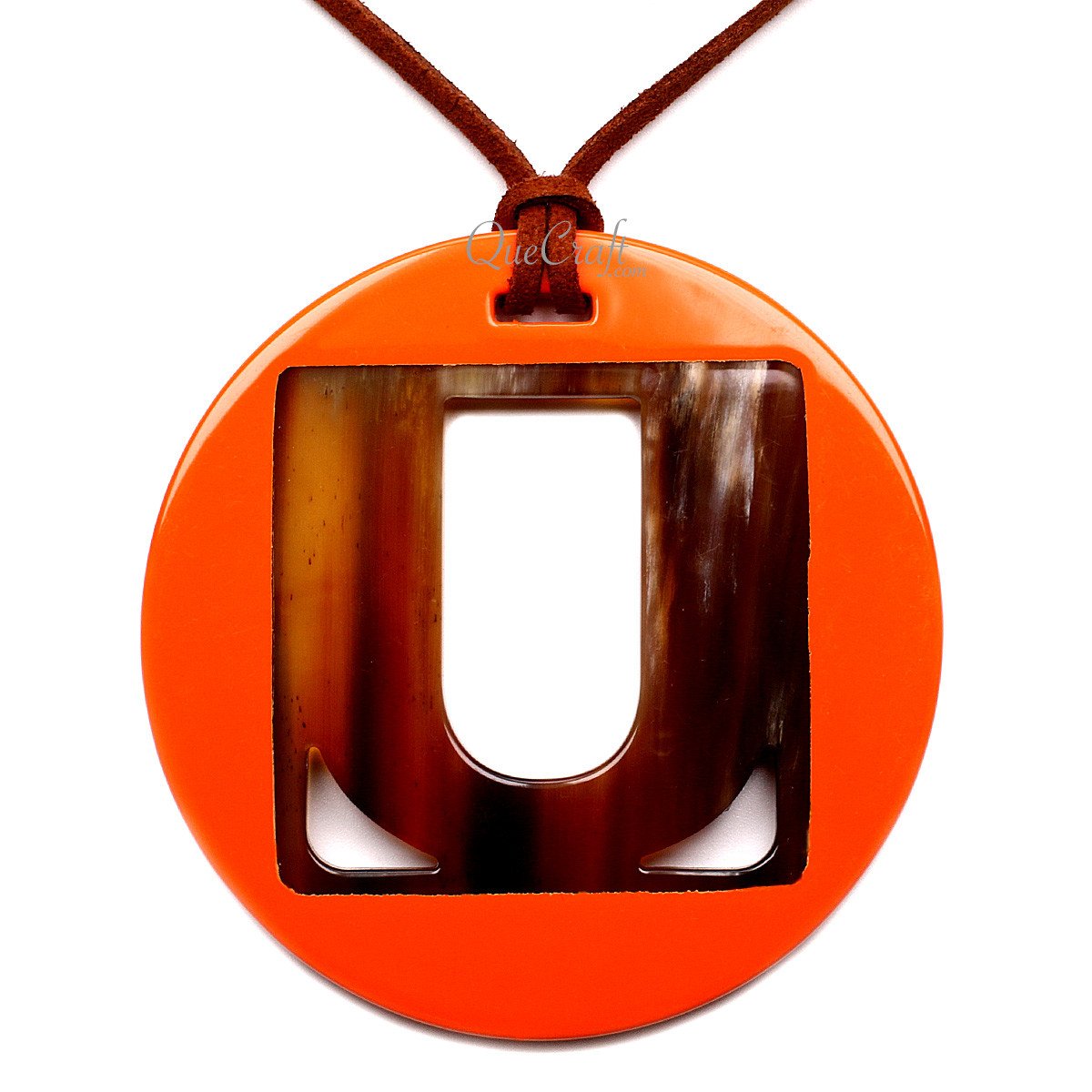 Horn & Lacquer Pendant #12713 - HORN JEWELRY