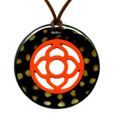 Horn & Lacquer Pendant #12742 - HORN JEWELRY