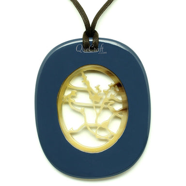 Horn & Lacquer Pendant #12762 - HORN JEWELRY