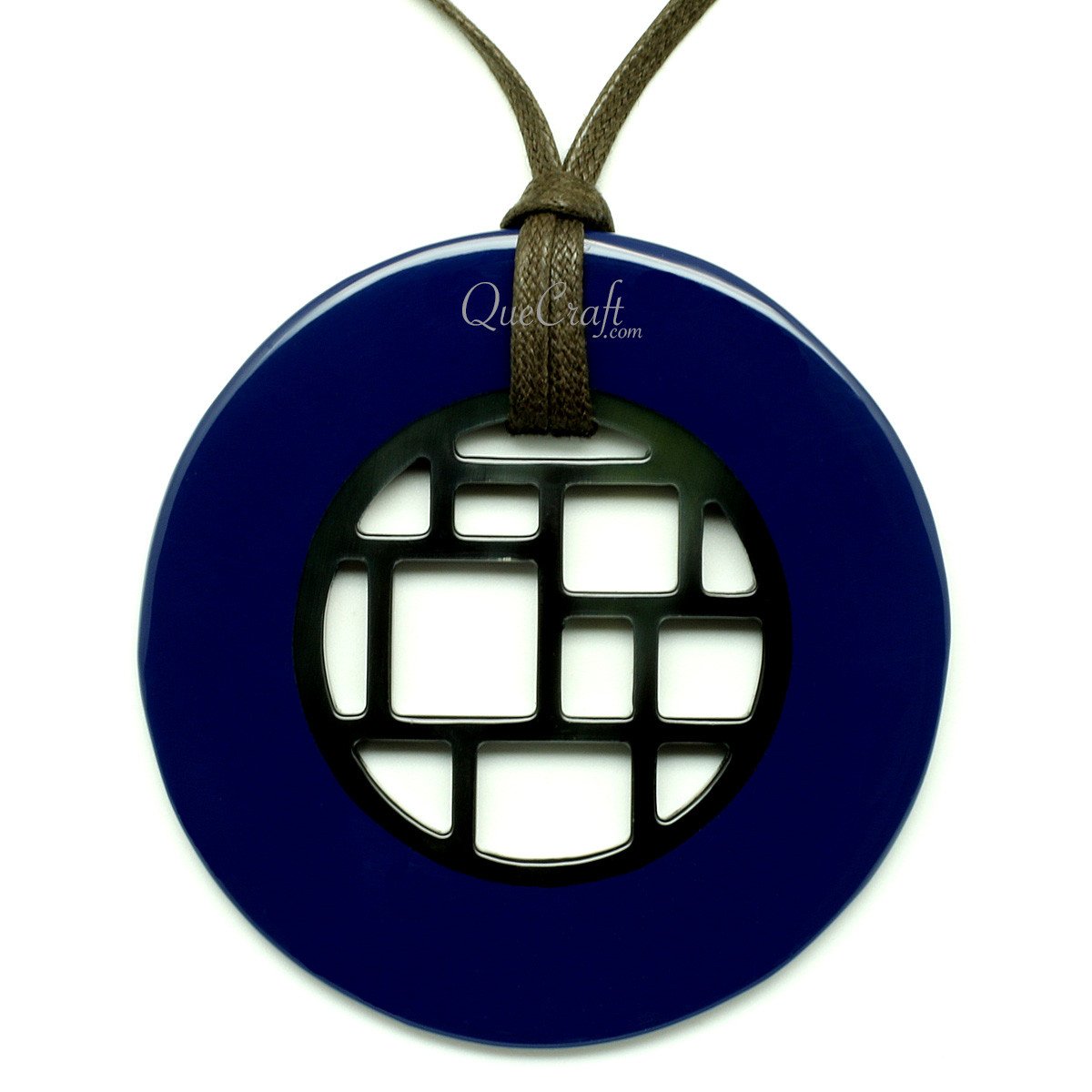 Horn & Lacquer Pendant #12765 - HORN JEWELRY