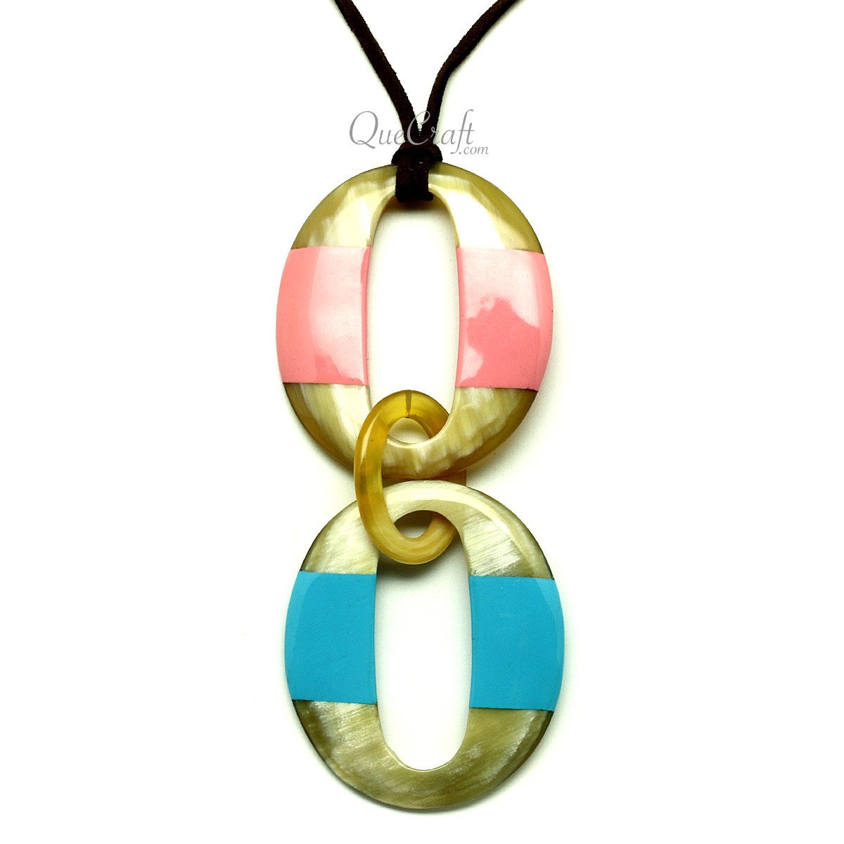 Horn & Lacquer Pendant #12861 - HORN JEWELRY