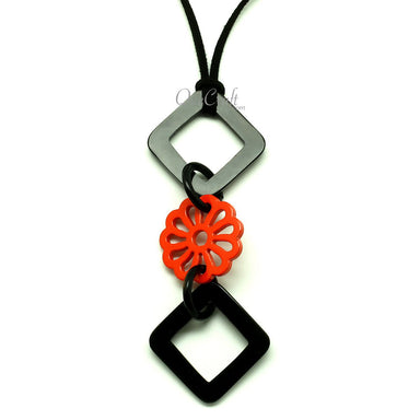 Horn & Lacquer Pendant #12966 - HORN JEWELRY