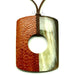 Horn & Leather Pendant #13011 - HORN JEWELRY