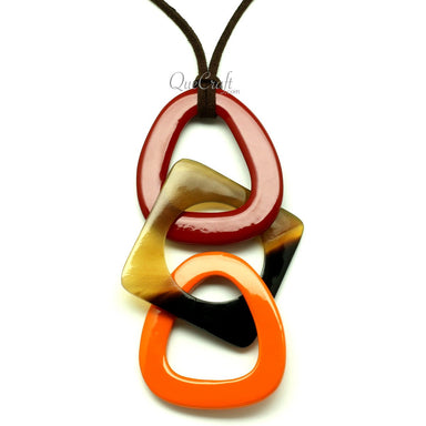 Horn & Lacquer Pendant #13046 - HORN JEWELRY