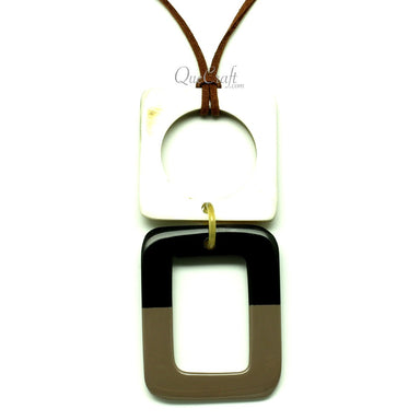 Horn & Lacquer Pendant #13047 - HORN JEWELRY