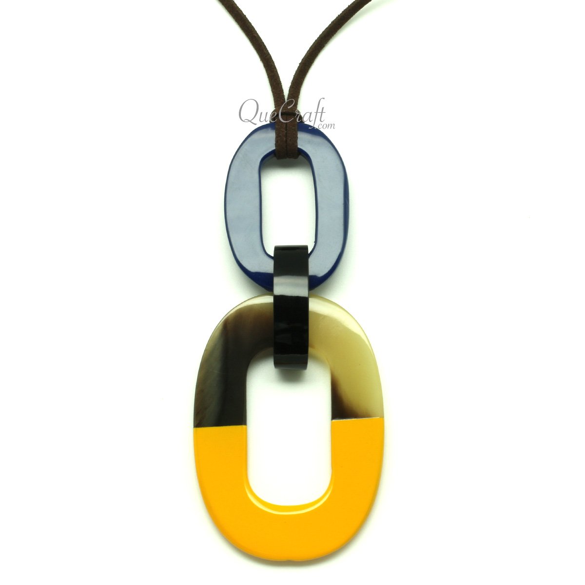 Horn & Lacquer Pendant #13048 - HORN JEWELRY
