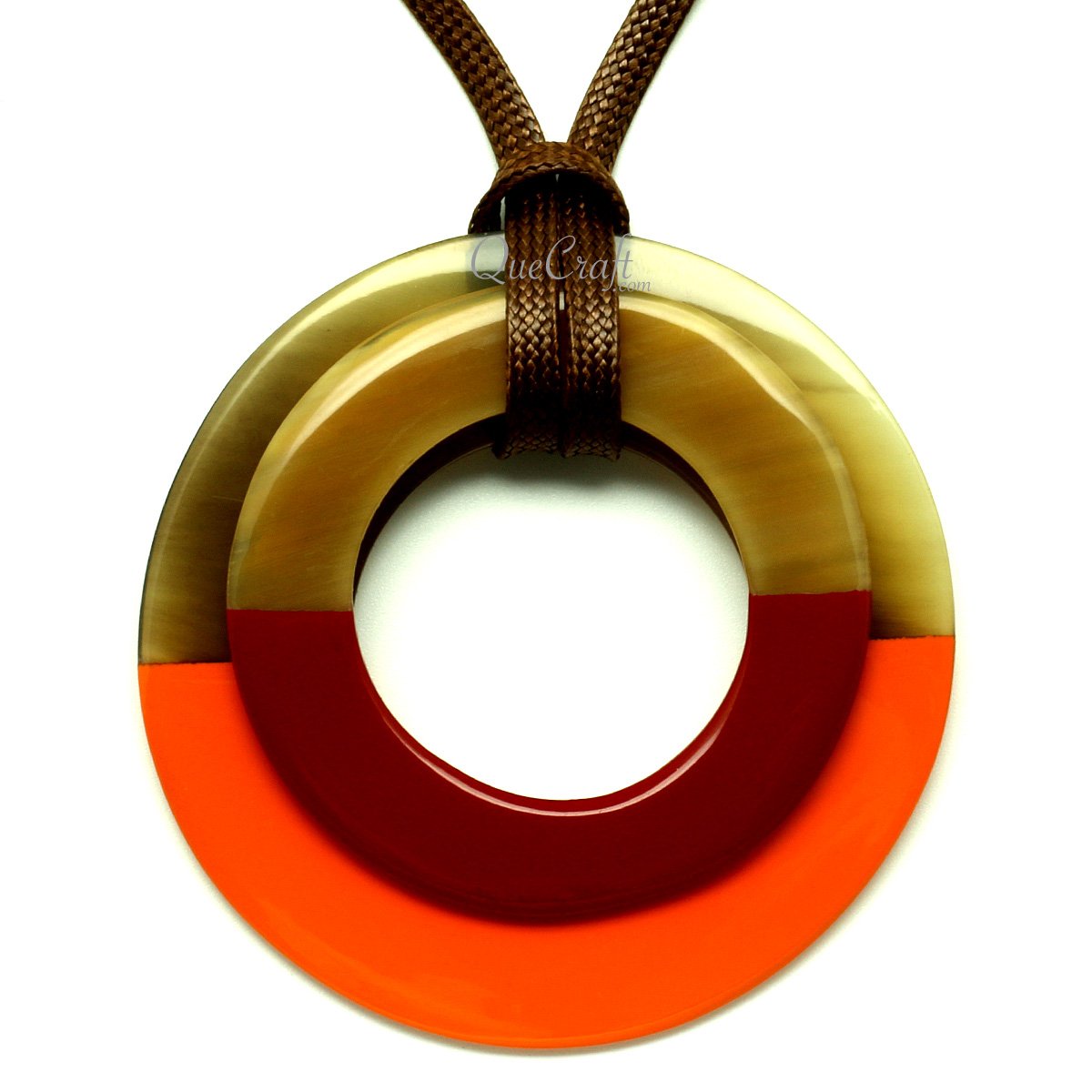 Horn & Lacquer Pendant #13052 - HORN JEWELRY