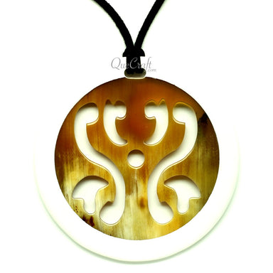 Horn & Lacquer Pendant #13083 - HORN JEWELRY