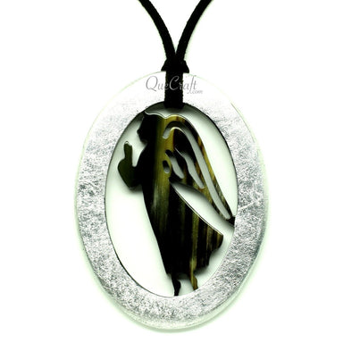 Horn & Lacquer Pendant #13087 - HORN JEWELRY