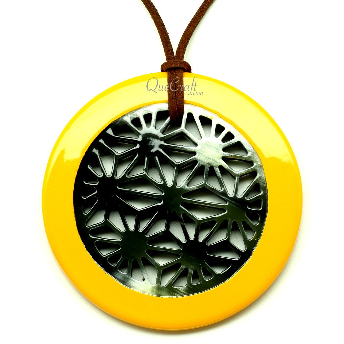 Horn & Lacquer Pendant #13120 - HORN JEWELRY