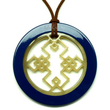 Horn & Lacquer Pendant #13122 - HORN JEWELRY