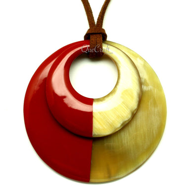 Horn & Lacquer Pendant #13199 - HORN JEWELRY