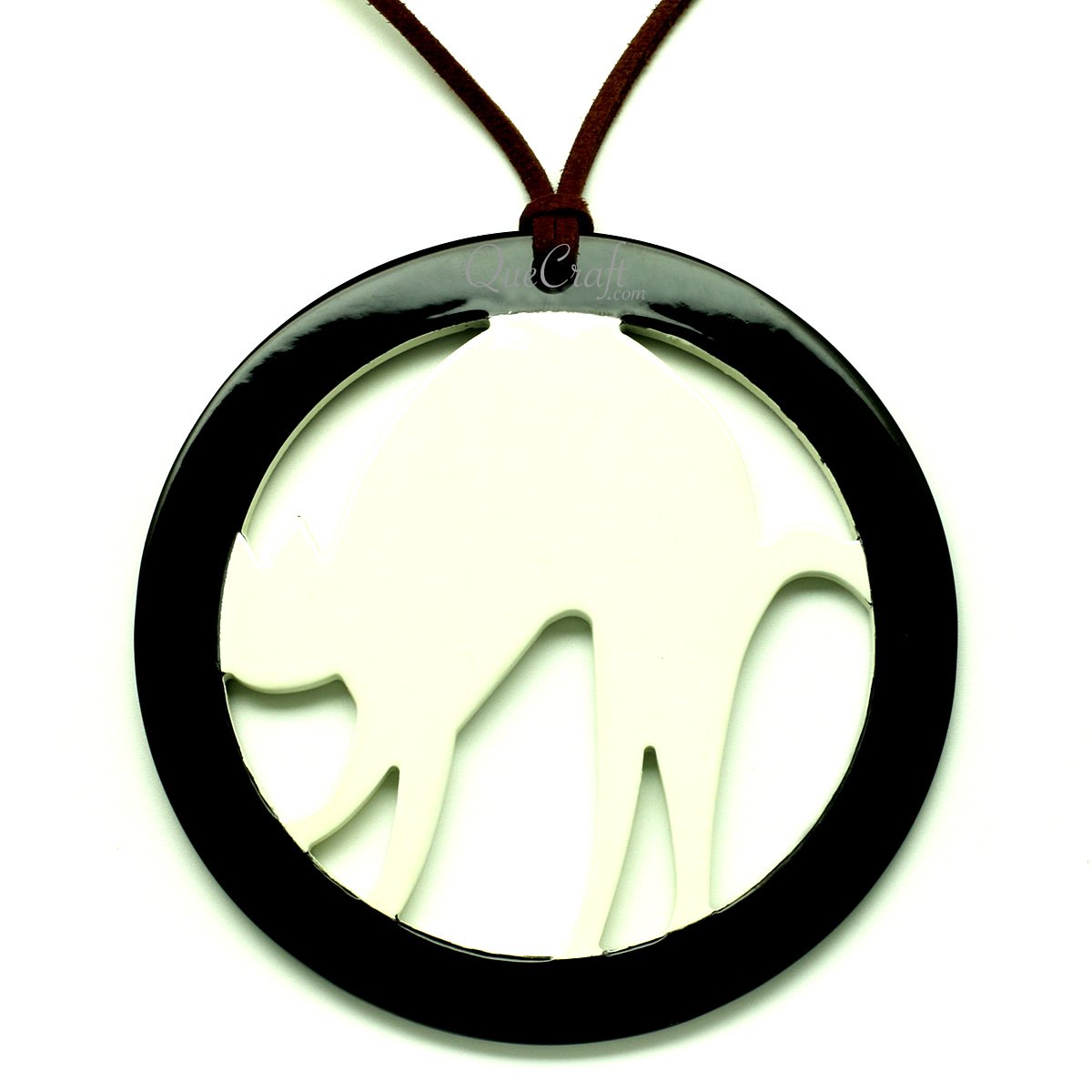 Horn & Lacquer Pendant #13215 - HORN JEWELRY