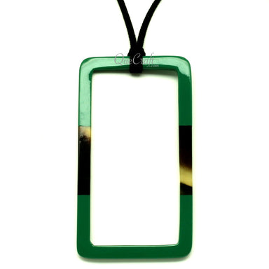 Horn & Lacquer Pendant #13340 - HORN JEWELRY
