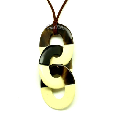 Horn & Lacquer Pendant #13420 - HORN JEWELRY