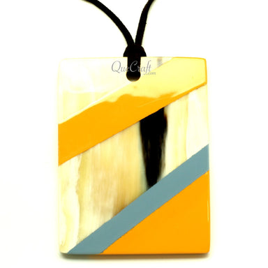 Horn & Lacquer Pendant #13422 - HORN JEWELRY
