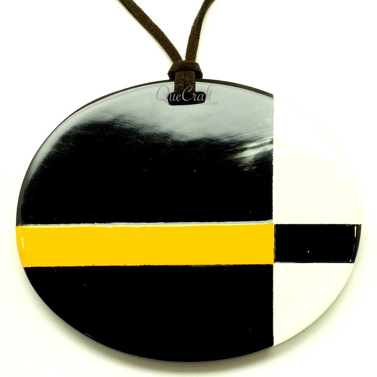 Horn & Lacquer Pendant #13423 - HORN JEWELRY