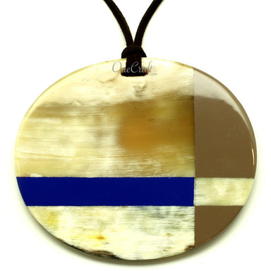 Horn & Lacquer Pendant #13425 - HORN JEWELRY