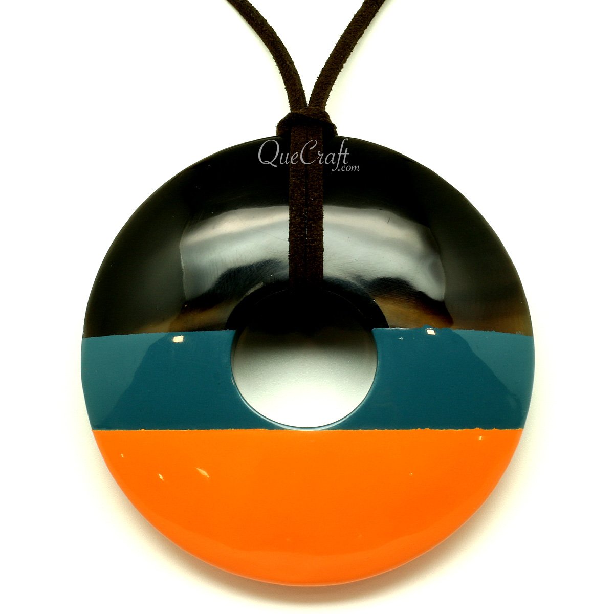 Horn & Lacquer Pendant #13433 - HORN JEWELRY