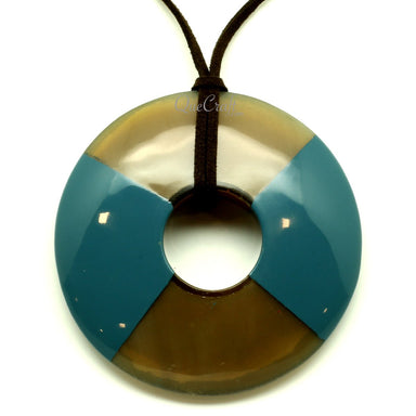 Horn & Lacquer Pendant #13434 - HORN JEWELRY