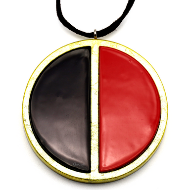 Horn & Lacquer Pendant #13493 - HORN JEWELRY