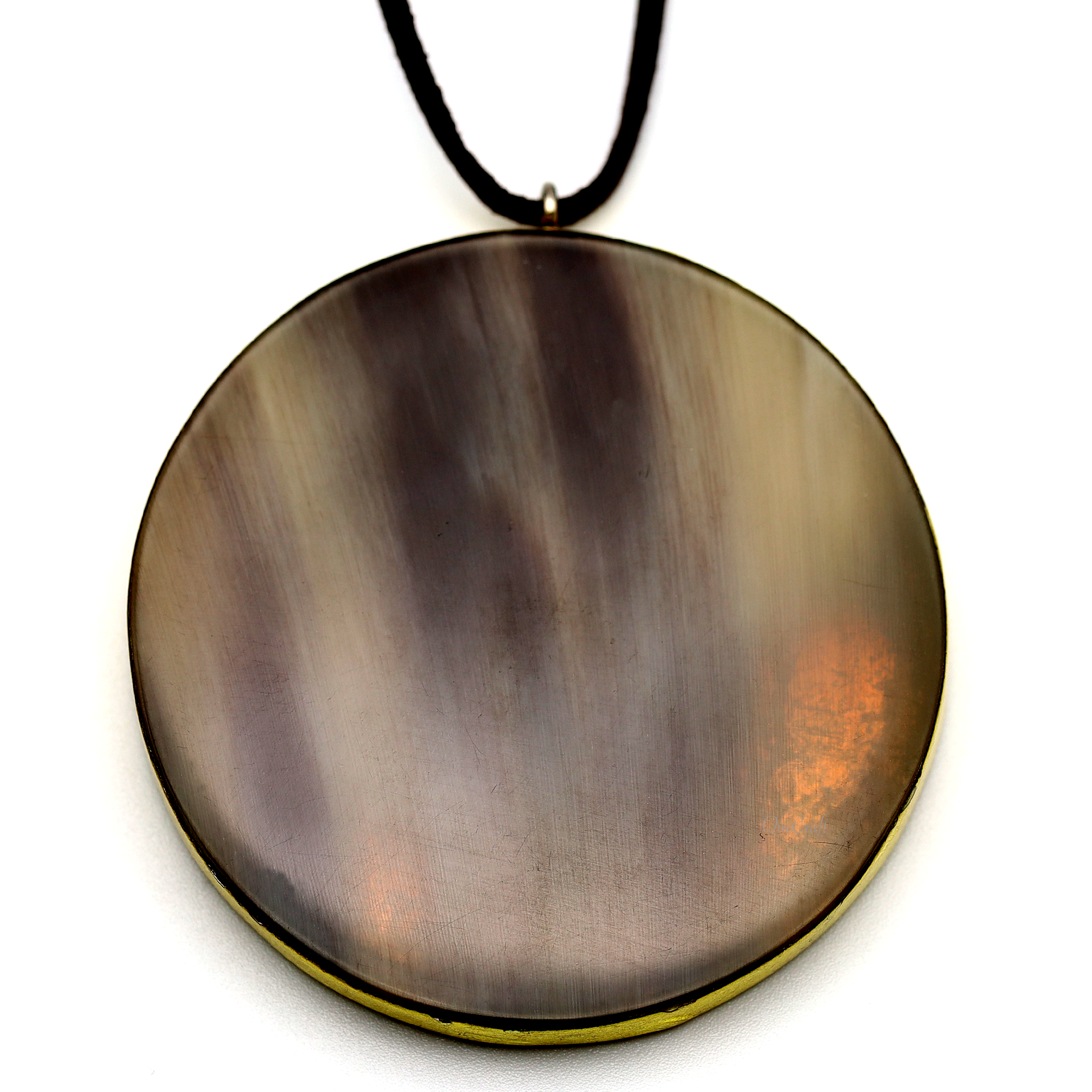 Horn & Lacquer Pendant #13494 - HORN JEWELRY