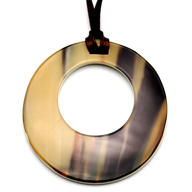 Horn & Lacquer Pendant #13496 - HORN JEWELRY
