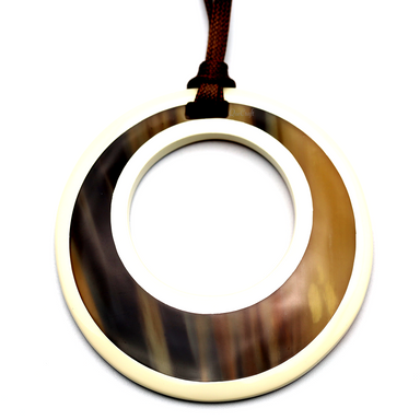 Horn & Lacquer Pendant #13496 - HORN JEWELRY