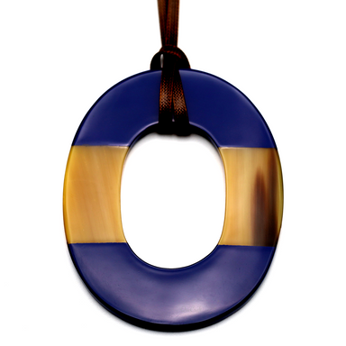Horn & Lacquer Pendant #13497 - HORN JEWELRY