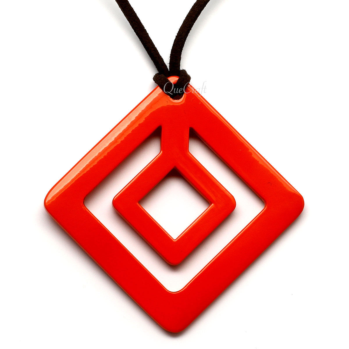 Horn & Lacquer Pendant #5947 - HORN JEWELRY