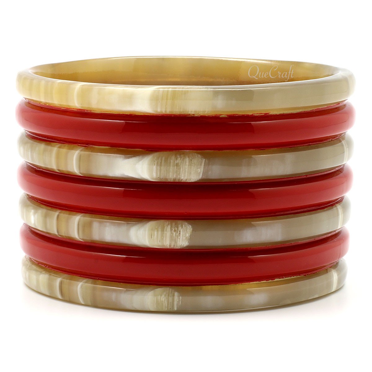 Horn & Lacquer Bangle Bracelet #7632 - HORN JEWELRY
