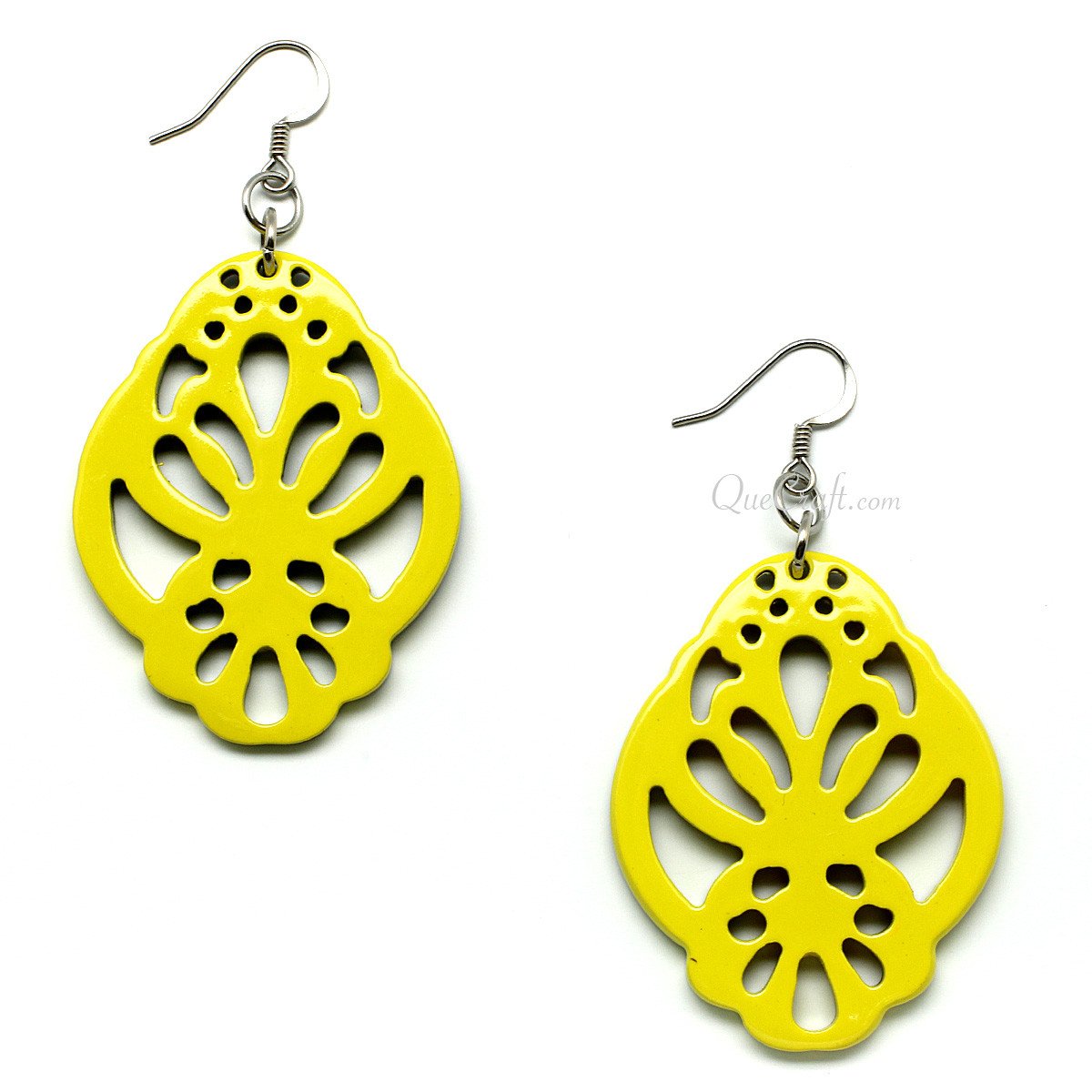 Horn & Lacquer Earrings #11097 - HORN JEWELRY