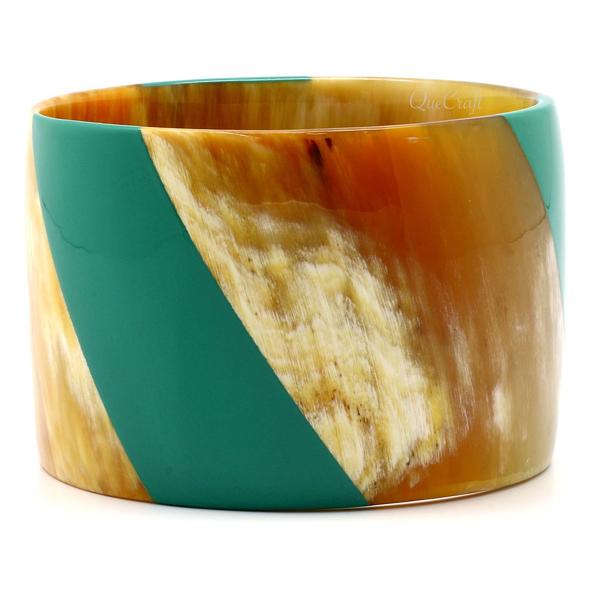 Horn & Lacquer Bangle Bracelet #7388 - HORN JEWELRY