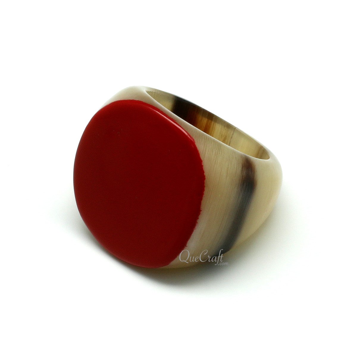 Horn & Lacquer Ring #11836 - HORN JEWELRY