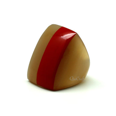 Horn & Lacquer Ring #12177 - HORN JEWELRY