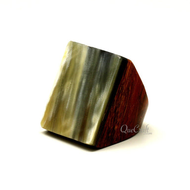 Rosewood & Horn Ring #12294 - HORN JEWELRY